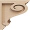 Ekena Millwork 6"W x 6"D x 6"H Wide Scroll Rough Cedar Woodgrain TimberThane Corbel, Primed Tan CORUR06X06X06SCRRCPR - alternate 5